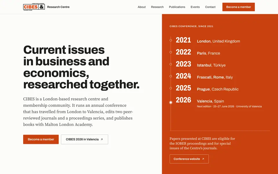 The CIBES Research Centre home page